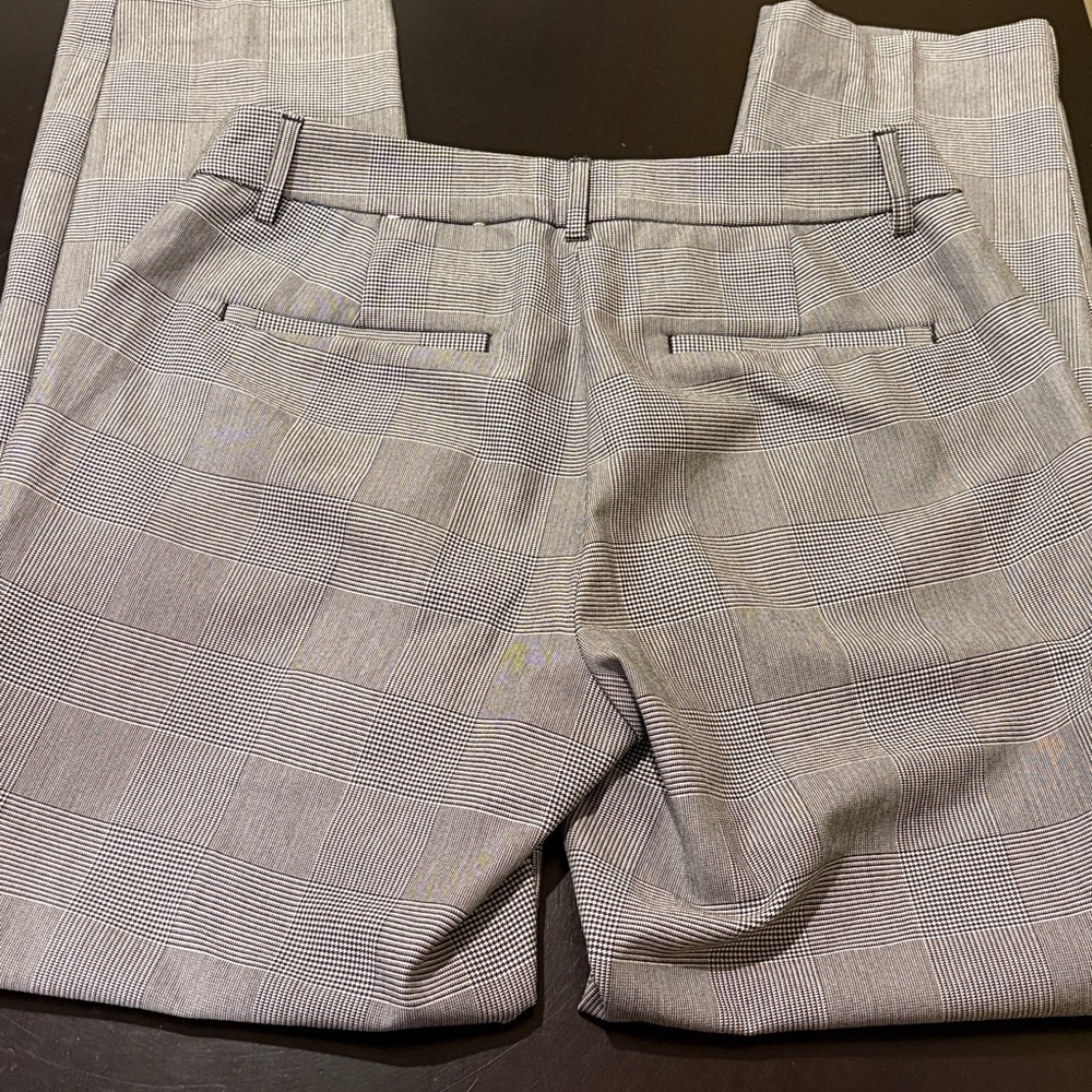 Express Columnist Ankle Midrise Stretch Checker Pant Size 4 - Picture 3 of 9